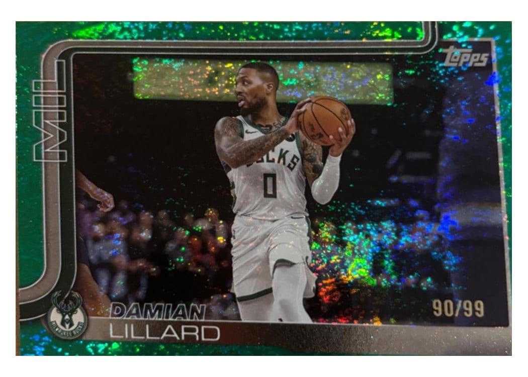 2025 Topps Damian Lillard Holo Green Foil #55 card