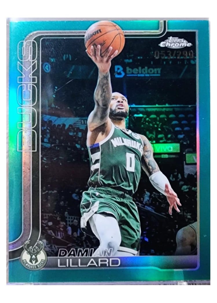 2025 Topps Chrome Damian Lillard #153 card