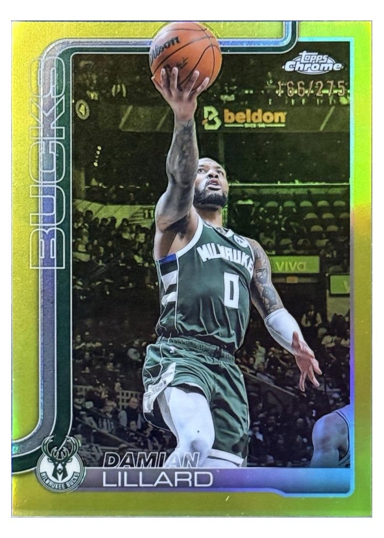 2025 Topps Chrome Damian Lillard #153 card