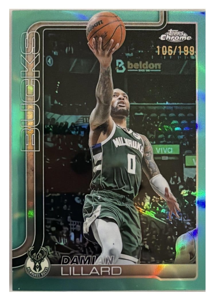 2025 Topps Chrome Damian Lillard #153 card