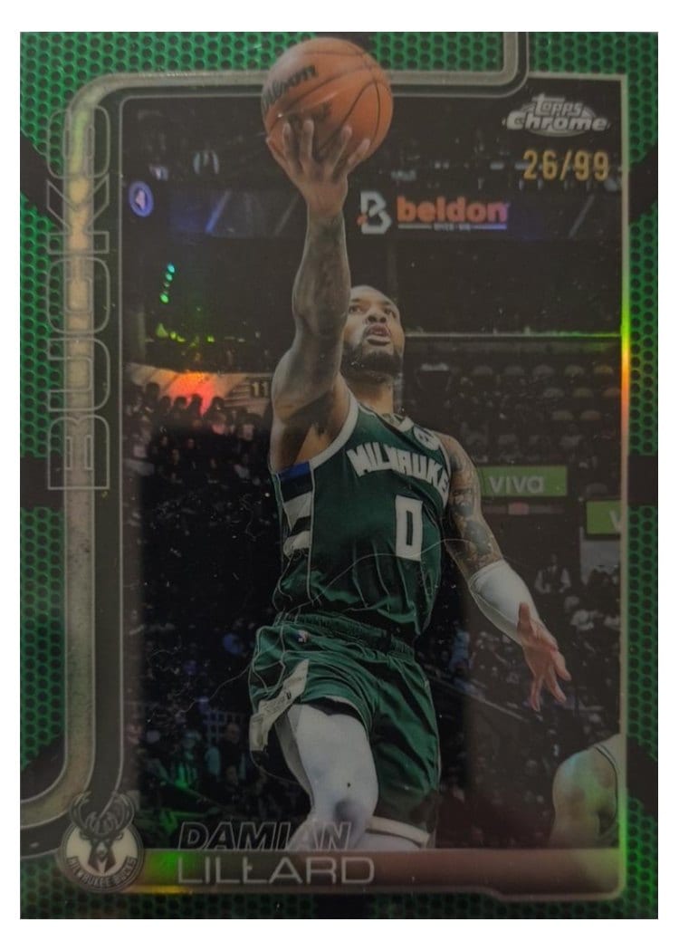 2025 Topps Chrome Damian Lillard #153 card
