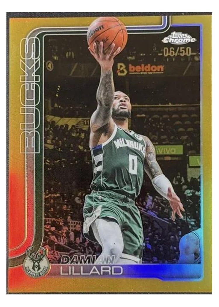 2025 Topps Chrome Damian Lillard #153 card