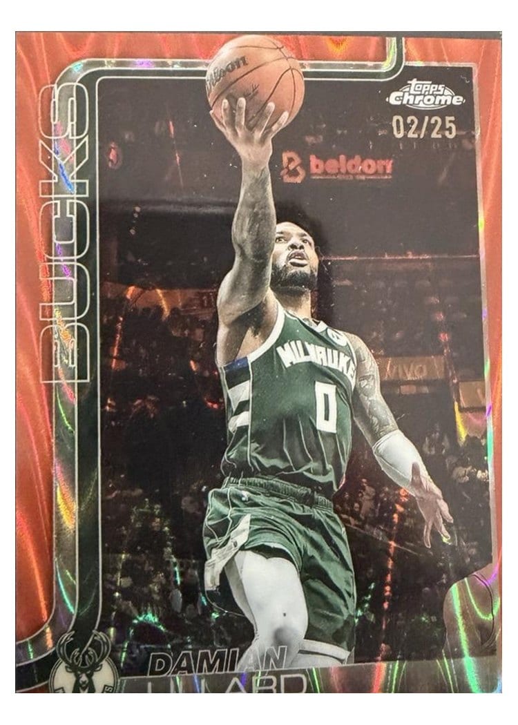 2025 Topps Chrome Damian Lillard #153 card