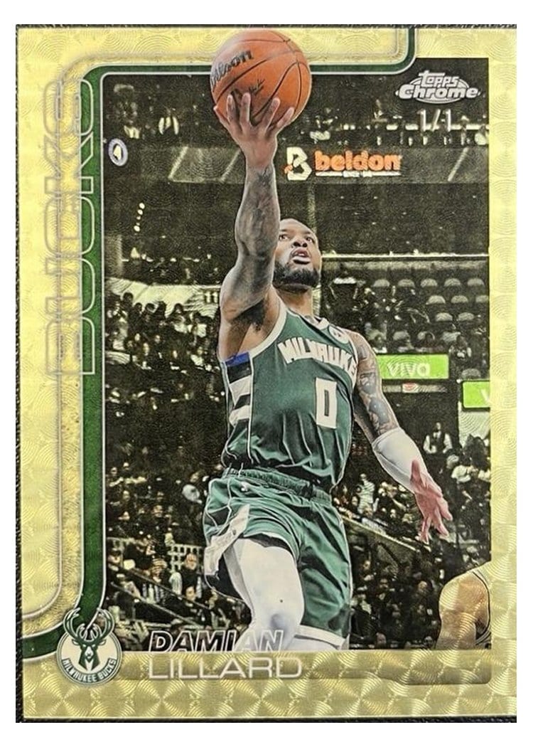 2025 Topps Chrome Damian Lillard #153 card