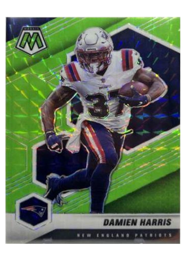 2021 Panini Mosaic Base Set Damien Harris Green Fluorescent #139 card