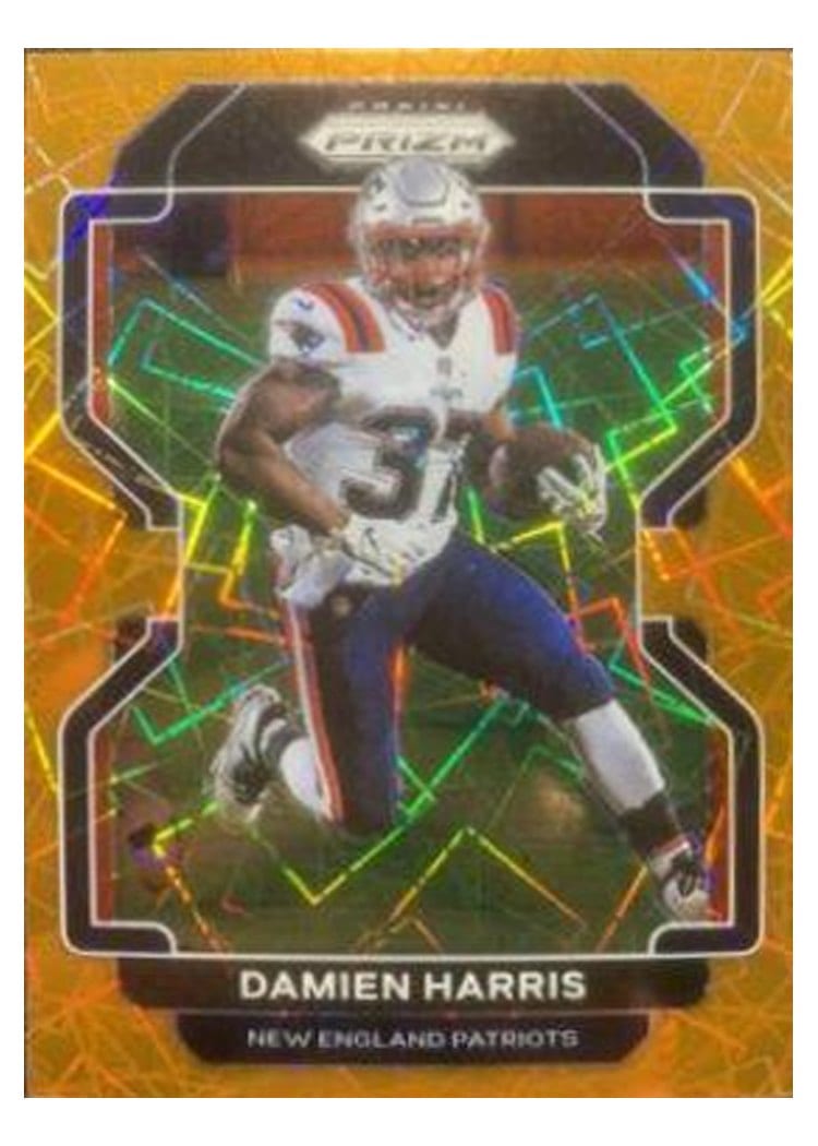 2021 Panini Prizm Base Set Damien Harris Orange Prizm #99 card