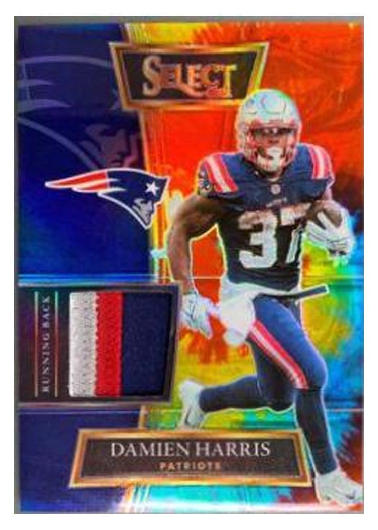 2021 Panini Select Base Set Damien Harris Tie Dye #224 card