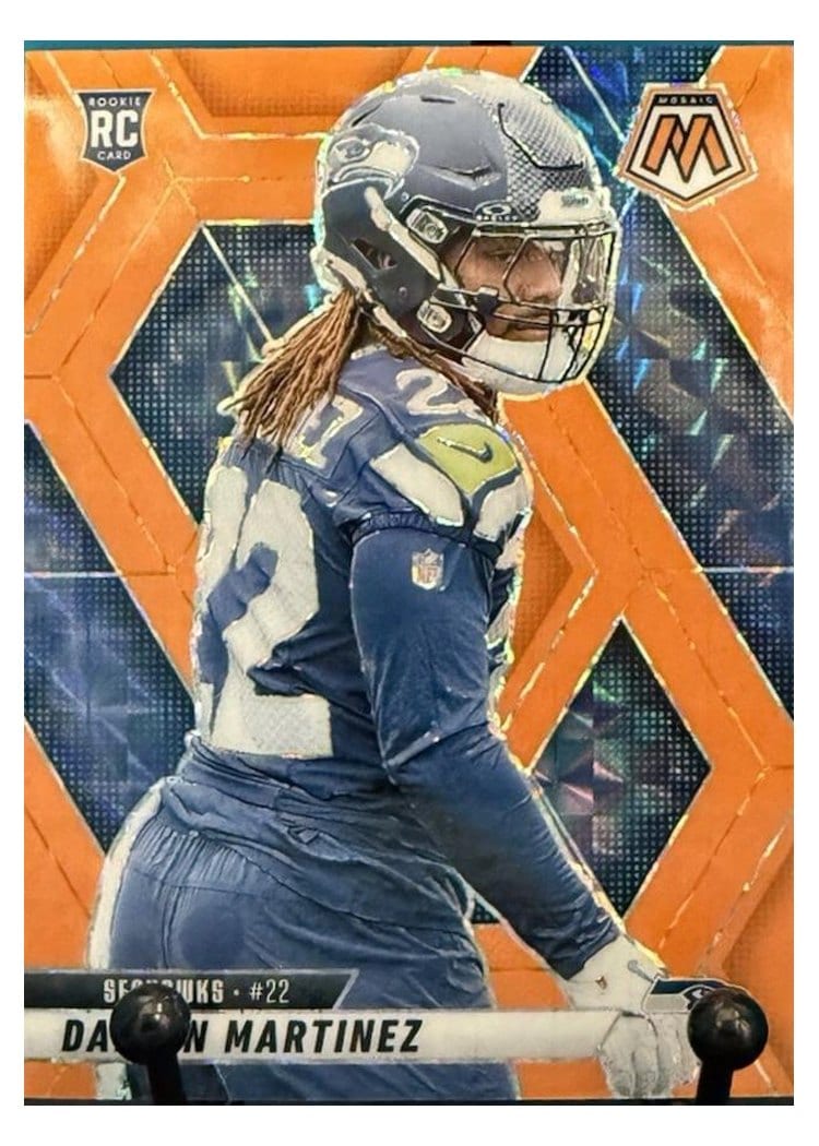 2025 Panini Mosaic Base Set Damien Martinez Orange Fluorescent #360 card
