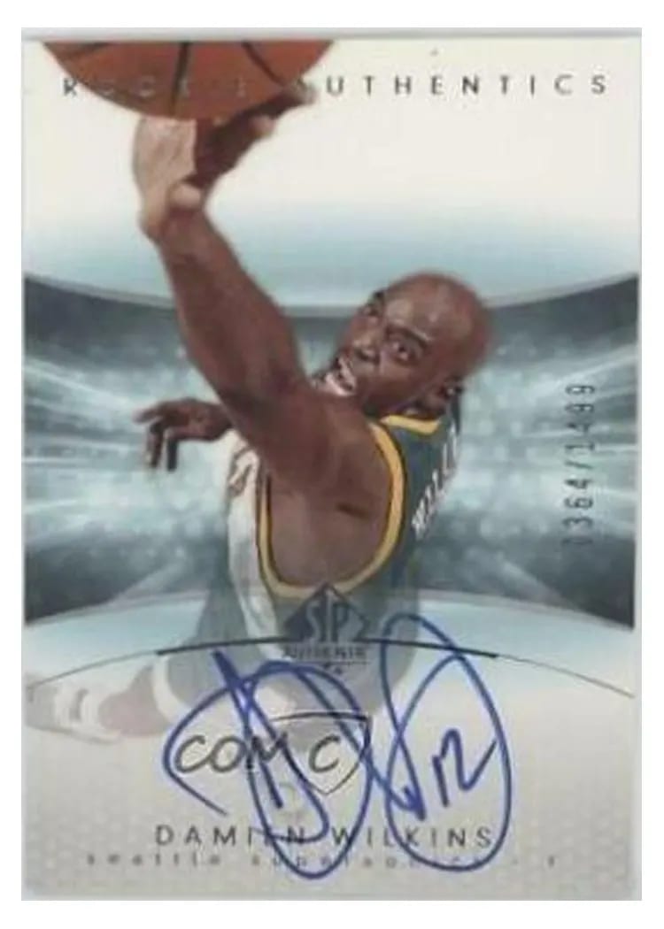 2004 SP Authentic Damien Wilkins Autograph #148 card