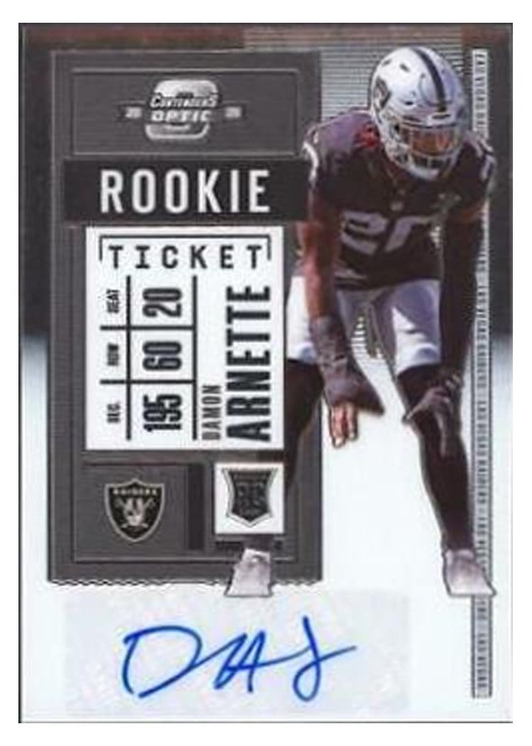 2020 Panini Contenders Optic Base Set Damon Arnette Autograph #152