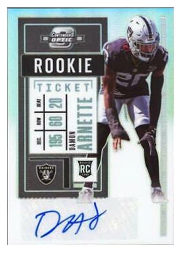 2020 Panini Contenders Optic Base Set Damon Arnette #152 card