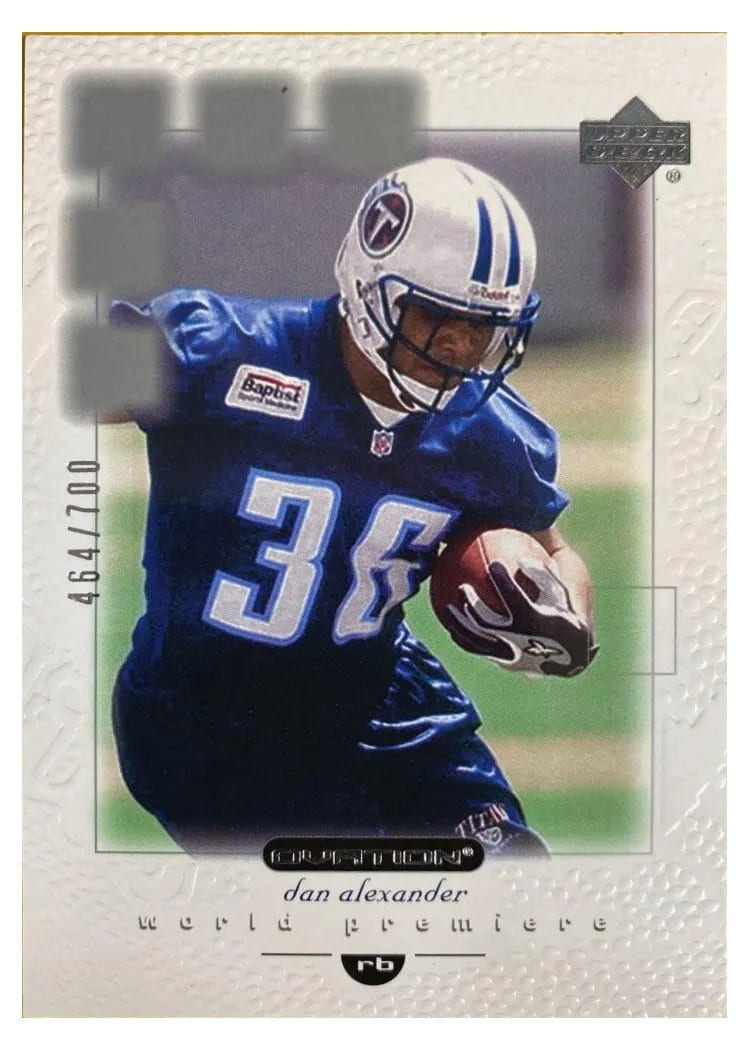 2001 Upper Deck Ovation Dan Alexander #92 card