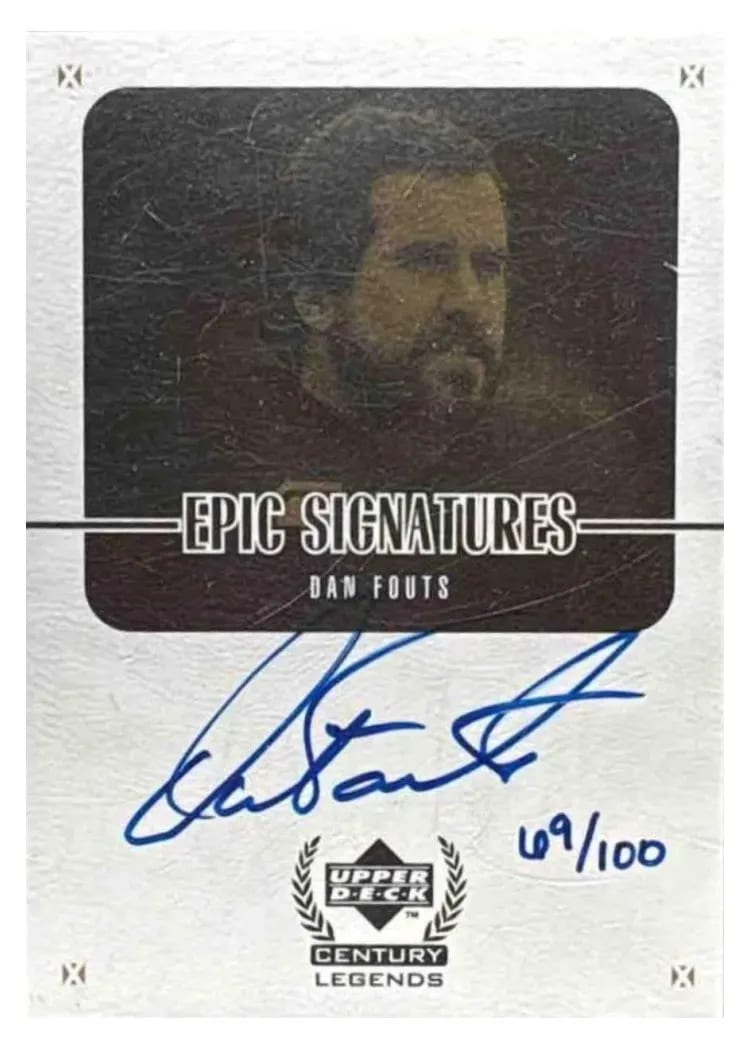 1999 Upper Deck Century Legends Epic Signatures Dan Fouts #DFC card