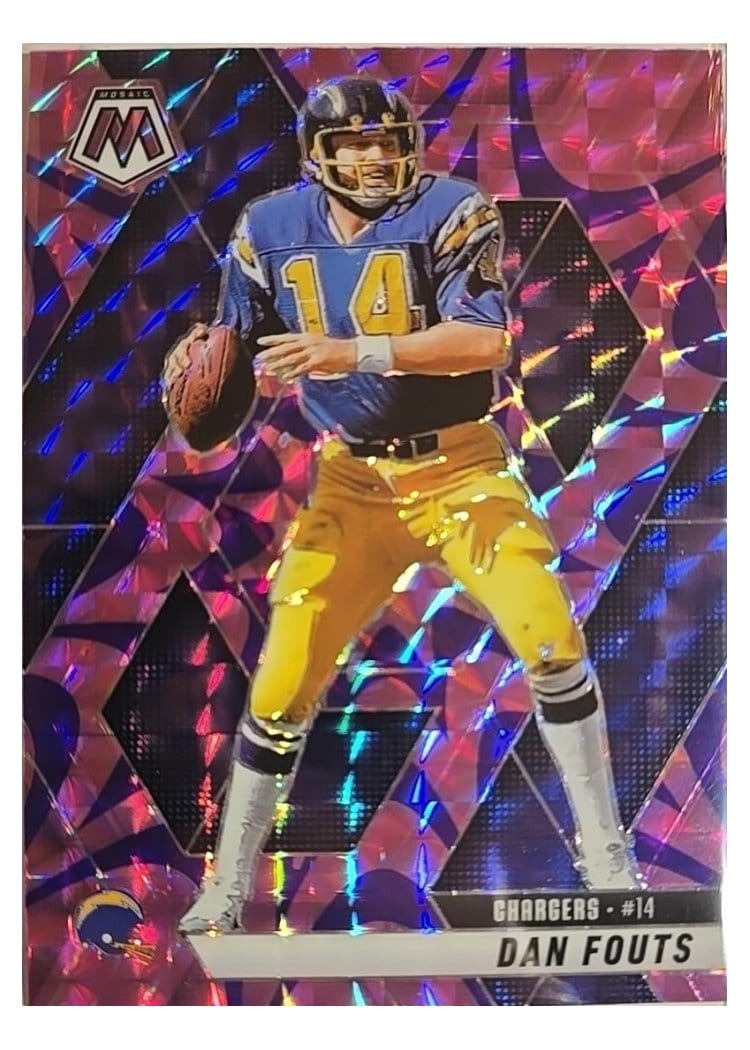 2025 Panini Mosaic Base Set Dan Fouts Reactive Purple #93 card