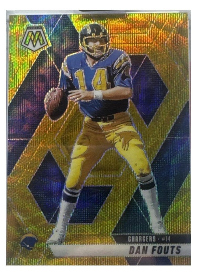2025 Panini Mosaic Base Set Dan Fouts No Huddle Gold #93 card