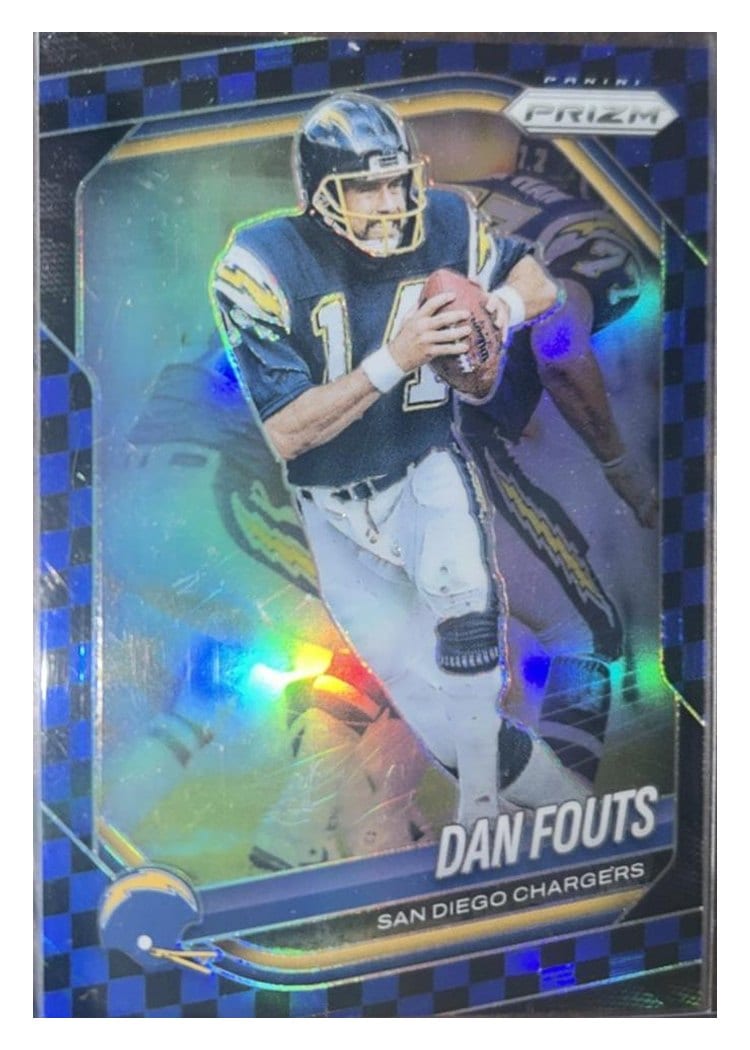 2025 Panini Prizm Base Set Dan Fouts Black Blue Checker #89 card