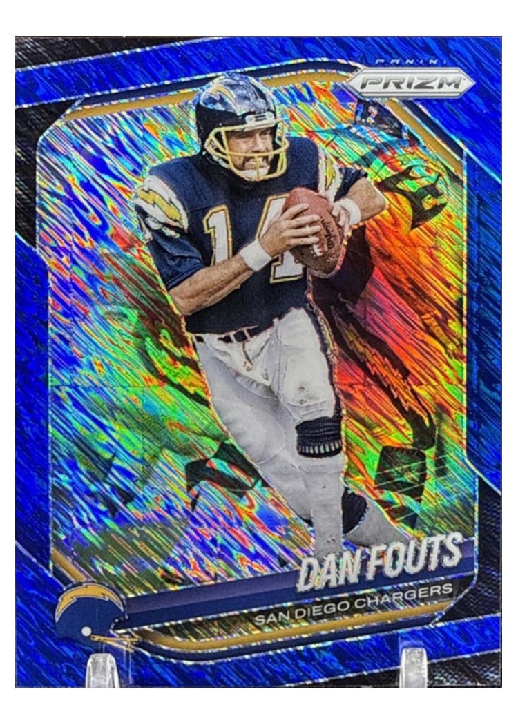 2025 Panini Prizm Base Set Dan Fouts Blue Shimmer #89 card