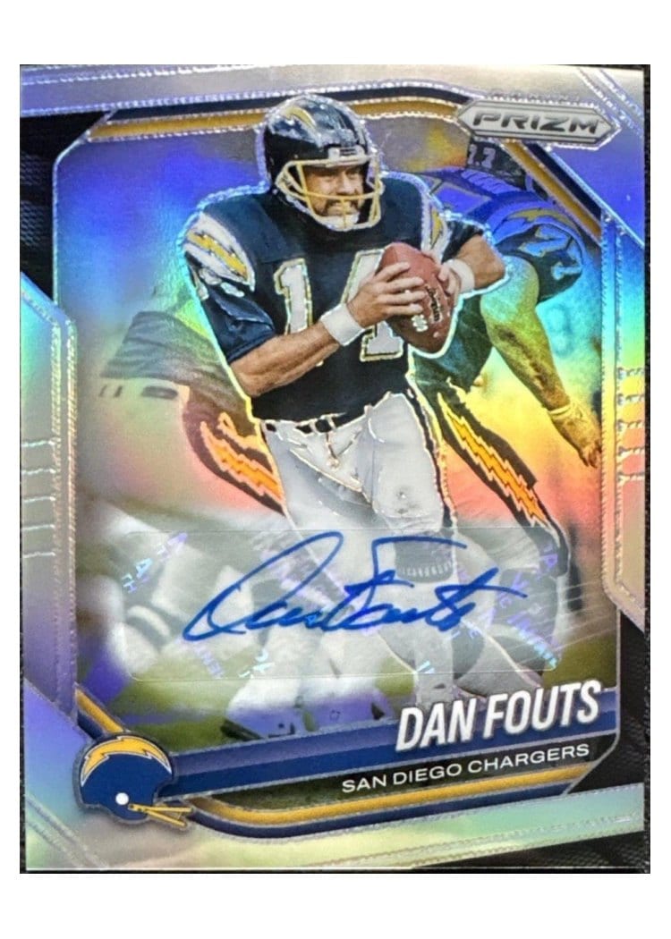 2025 Panini Prizm Base Set Dan Fouts Silver Autograph #89 card