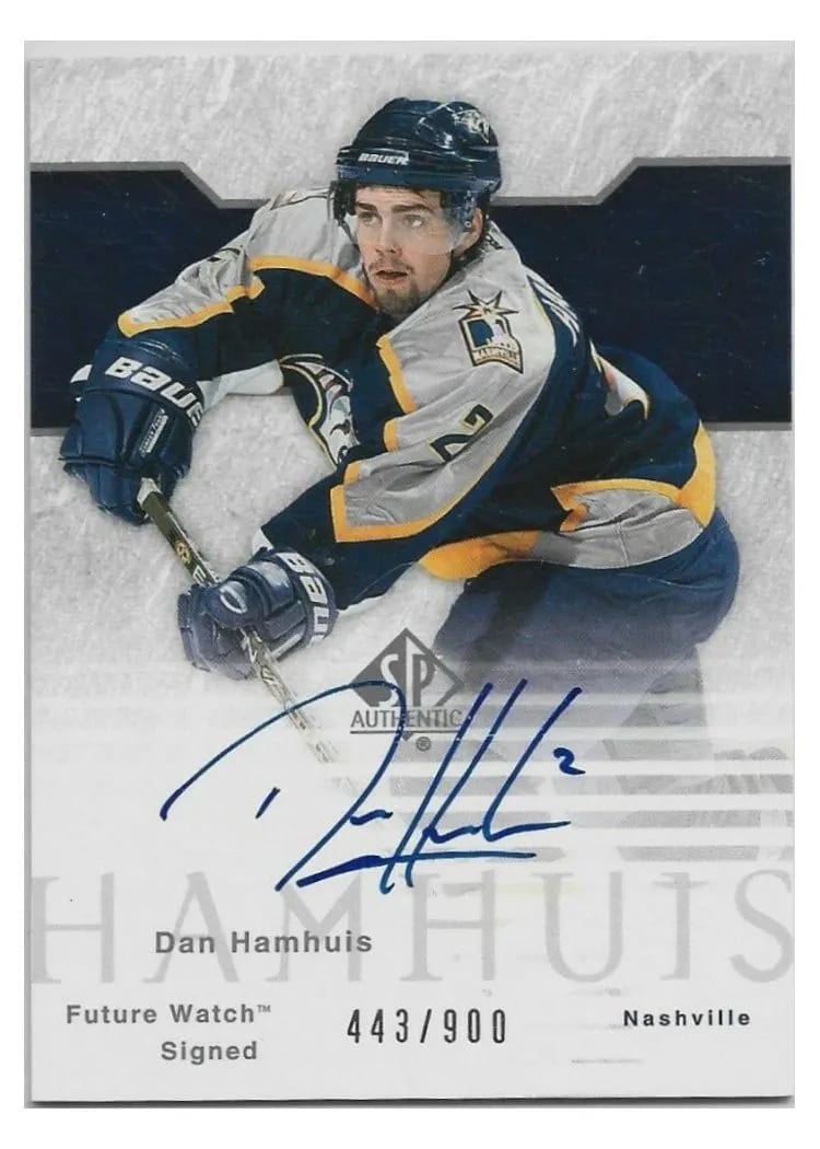 2003 SP Authentic Dan Hamhuis #147 card