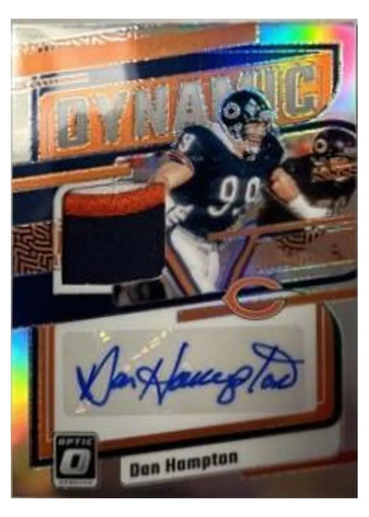 2023 Panini Donruss Optic Dynamic Patch Autograph Dan Hampton #4 card