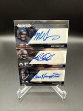 2025 Panini Prizm Black Triple Autographs Dan Hampton/Mike Singletary/Richard Dent #10