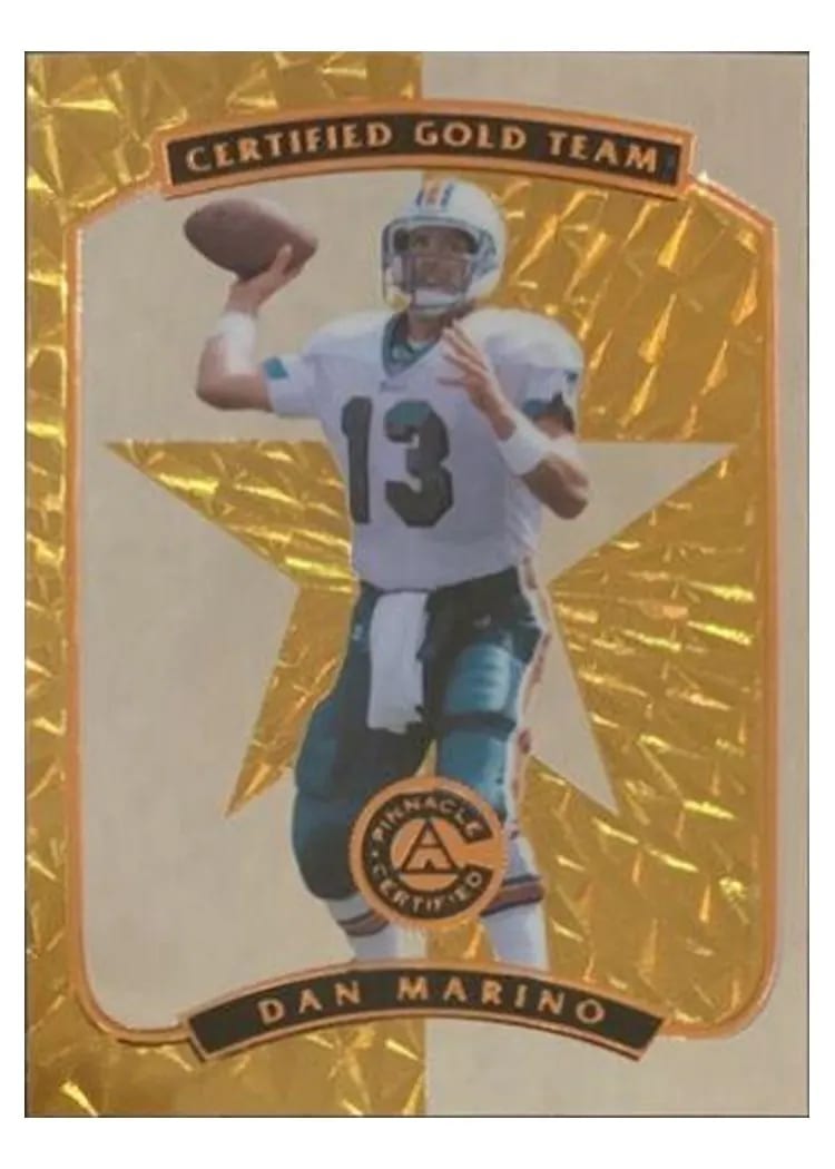1997 Pinnacle Totally Certified Dan Marino #2 card