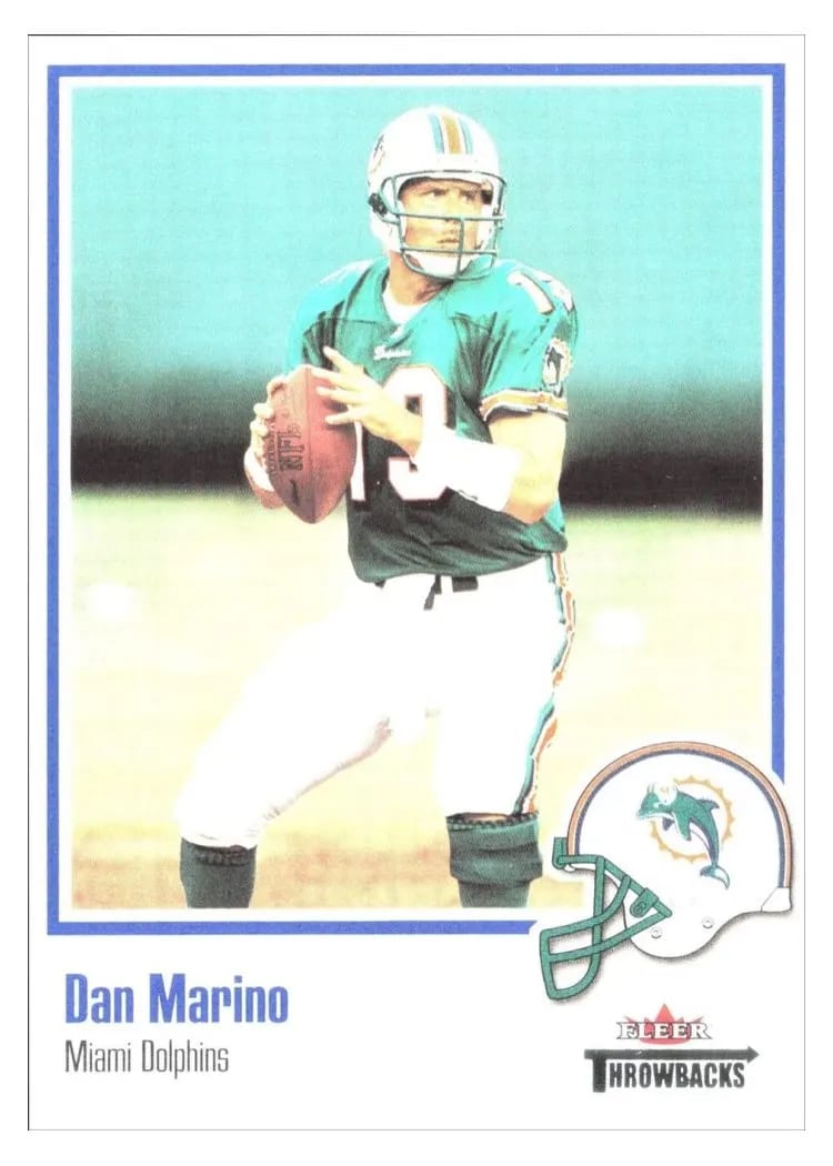 2002 Fleer Throwbacks Dan Marino #54 card