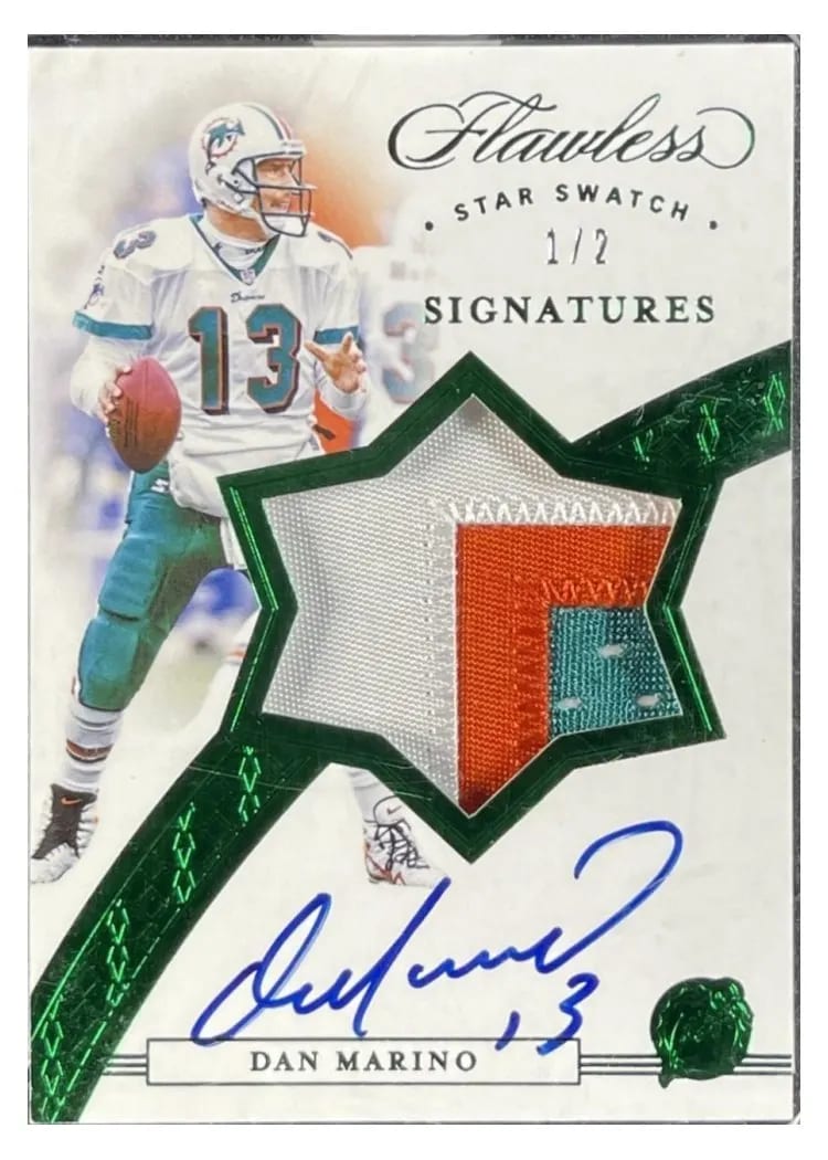 2020 Panini Flawless Star Swatch Signatures Dan Marino #SSS-DAM card