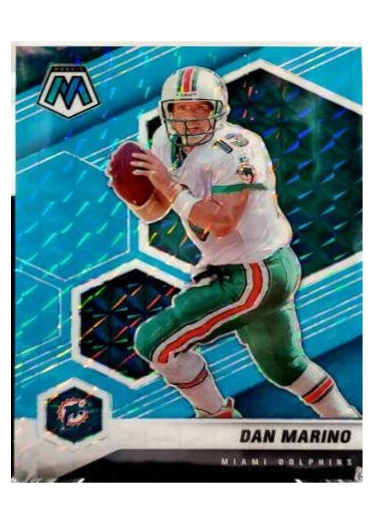 2021 Panini Mosaic Base Set Dan Marino Blue Fluorescent #123 card