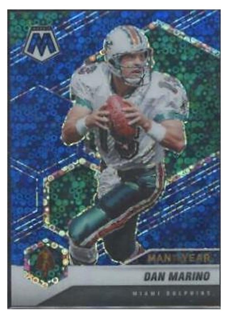 2021 Panini Mosaic Base Set Dan Marino No Huddle Blue Mosaic #278 card