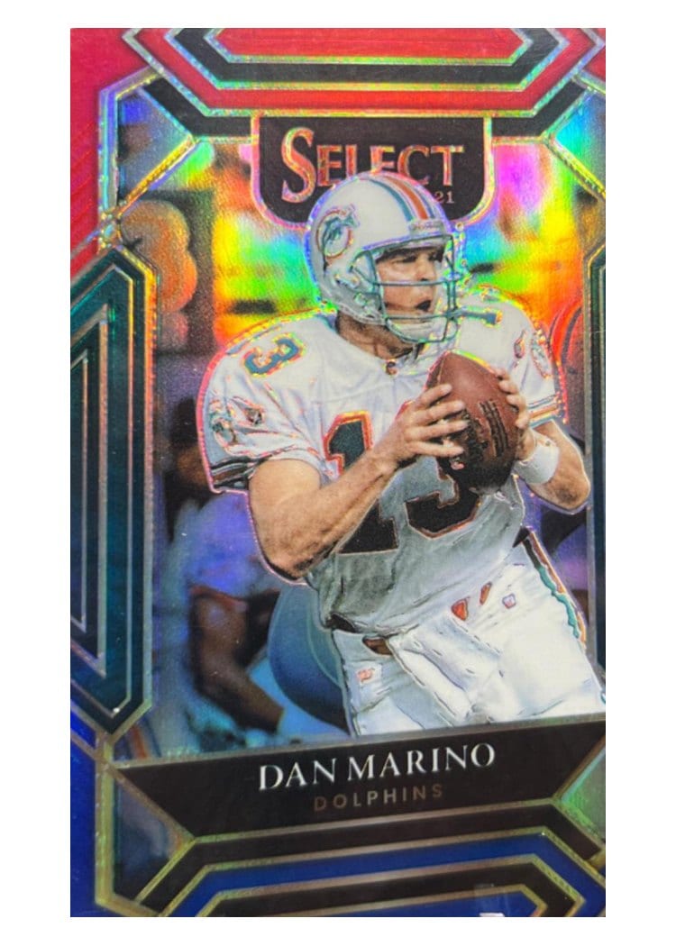 2021 Panini Select Base Set Dan Marino Red and Blue Die Cut #235 card