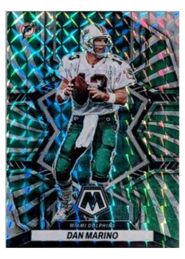 2022 Panini Mosaic Base Set Dan Marino Green Swirl #126 card