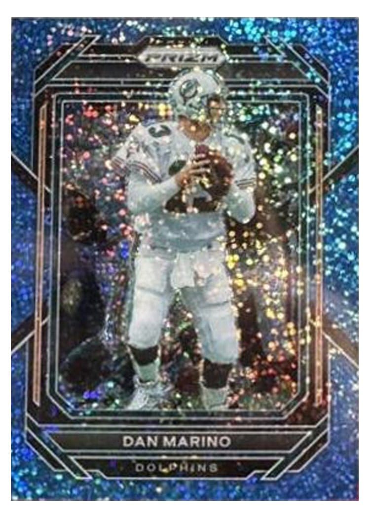 2022 Panini Prizm Base Set Dan Marino Blue Sparkle #185 card