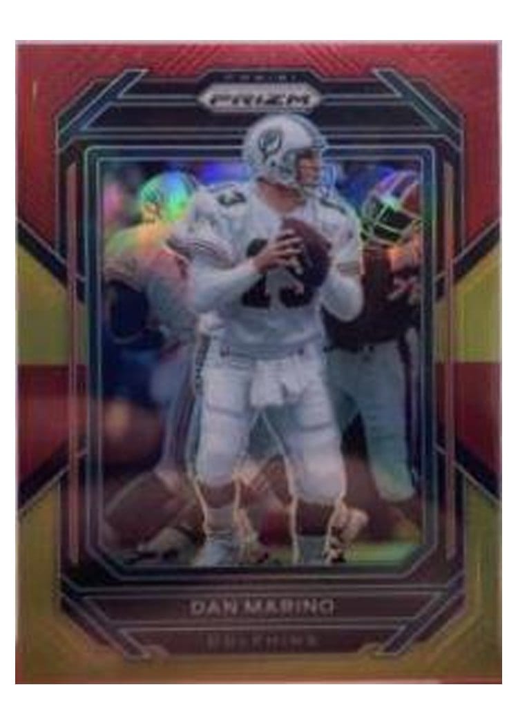 2022 Panini Prizm Base Set Dan Marino Red Yellow #185 card