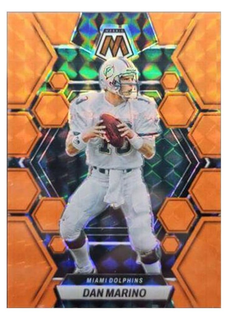 2023 Panini Mosaic Base Set Dan Marino Orange Fluorescent #147 card