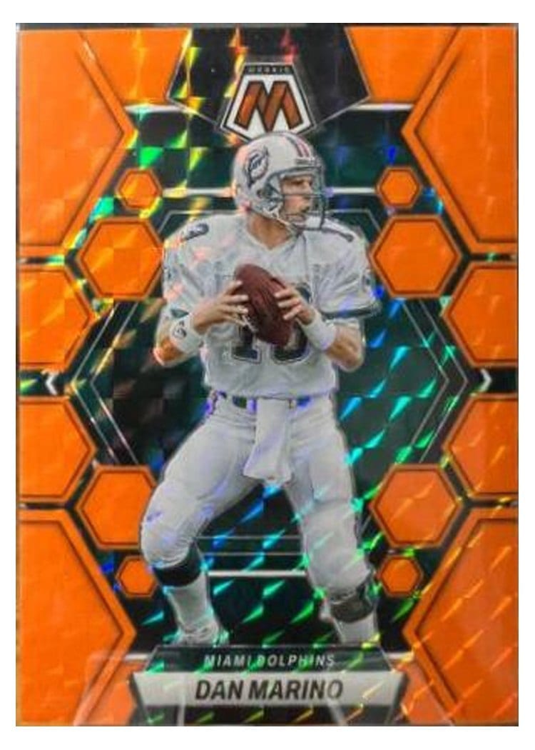 2023 Panini Mosaic Base Set Dan Marino Orange Fluorescent #277 card