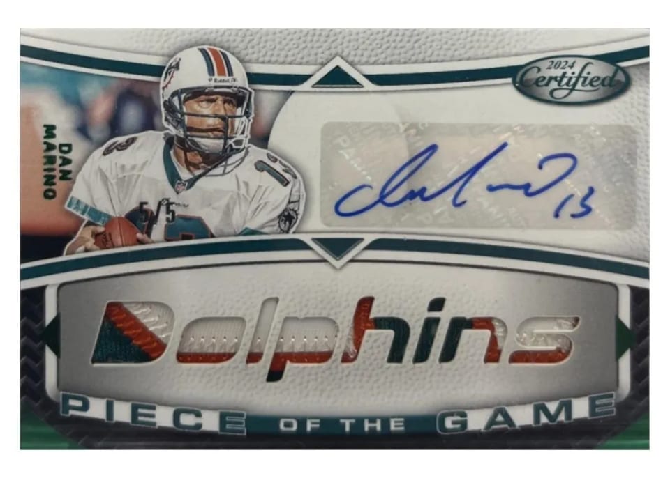 2024 Panini Certified Piece of the Game Signature Dan Marino #POTGS-DM card