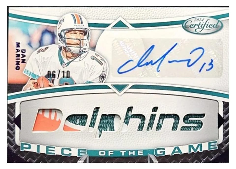 2024 Panini Certified Piece of the Game Signature Dan Marino #POTGS-DM card