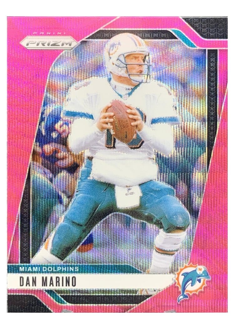 2024 Panini Prizm Base Set Dan Marino Pink Wave #182 card