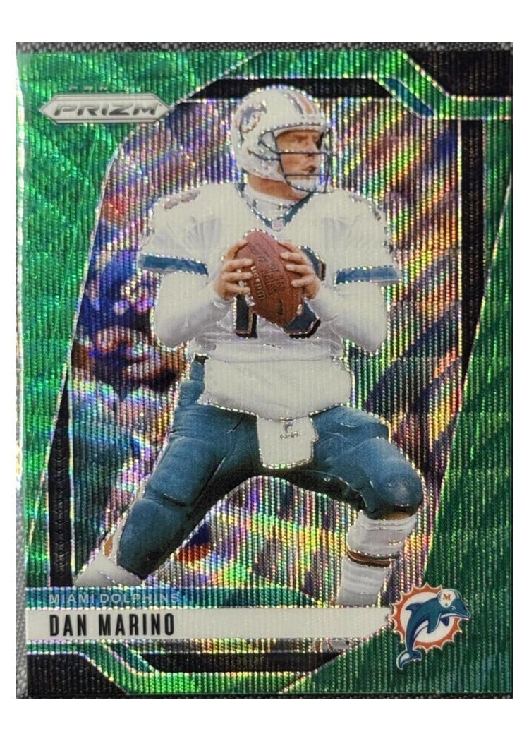 2024 Panini Prizm Base Set Dan Marino Green Wave #182 card