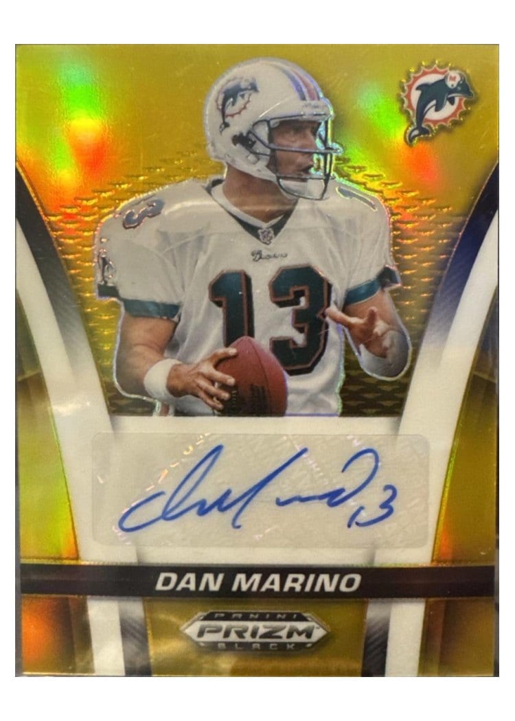 2025 Panini Prizm Black Flashback Signatures Dan Marino #3 card