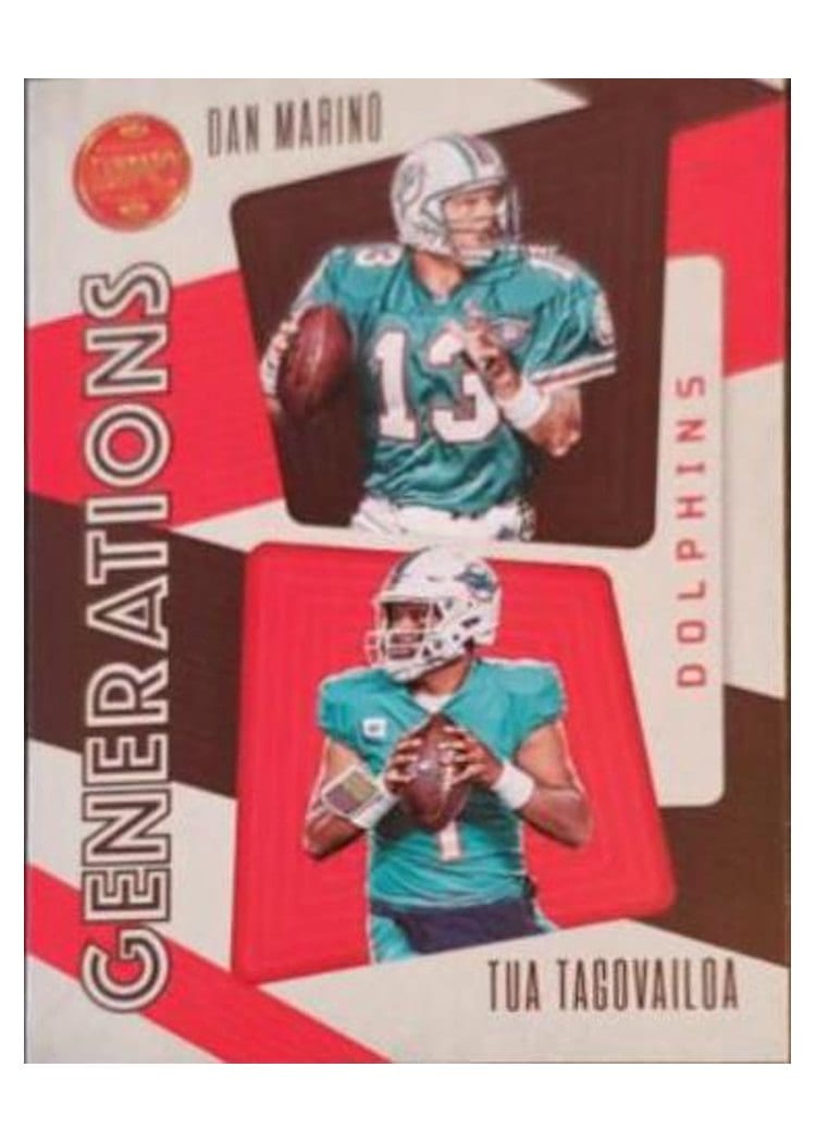 2023 Panini Legacy Generations Dan Marino / Tua Tagovailoa #GEN-5 card