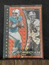 2024 Panini Obsidian Eclipsing Legends Dan Marino/Tua Tagovailoa #8 card