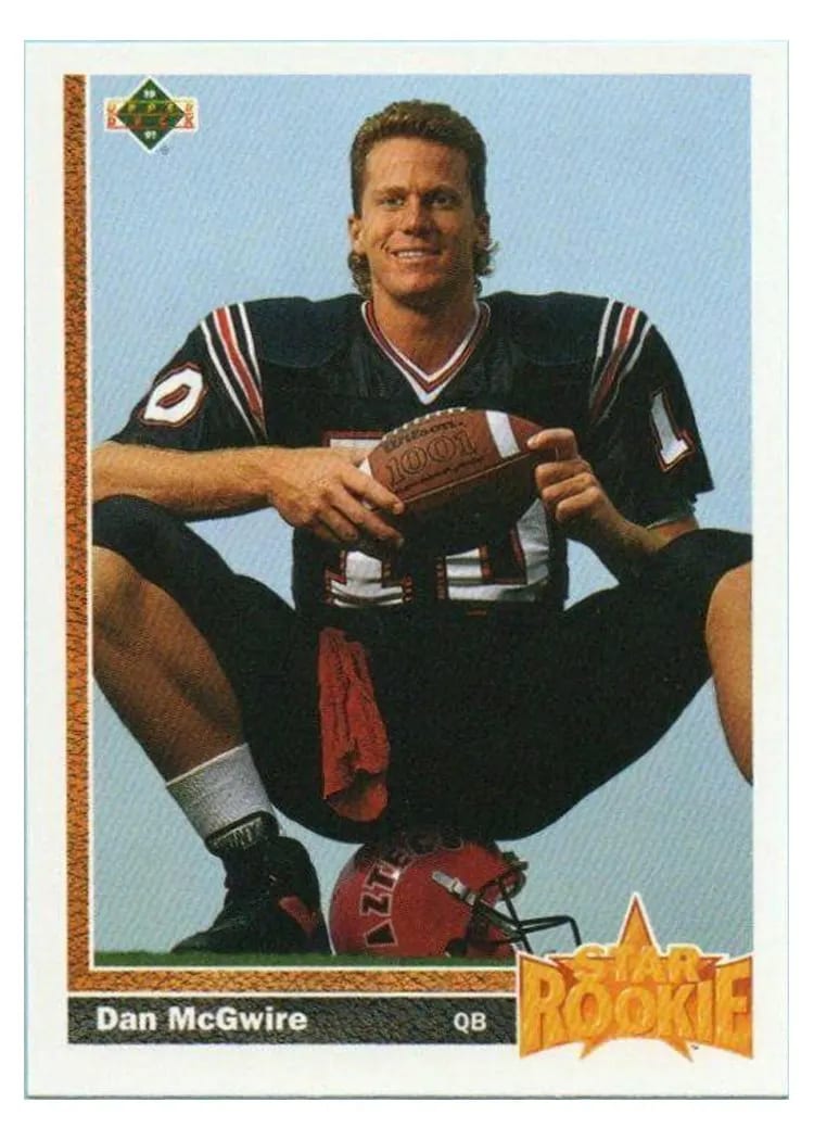 1991 Upper Deck Dan McGwire #7 card