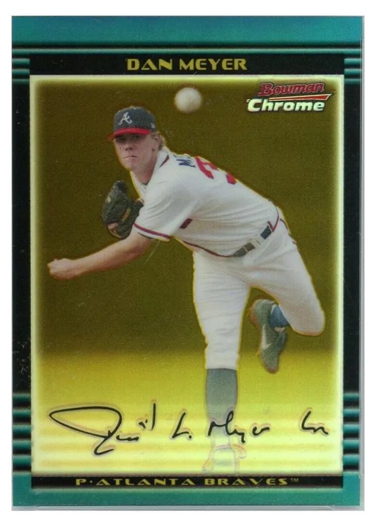 2002 Bowman Chrome Draft Picks Dan Meyer #34 card