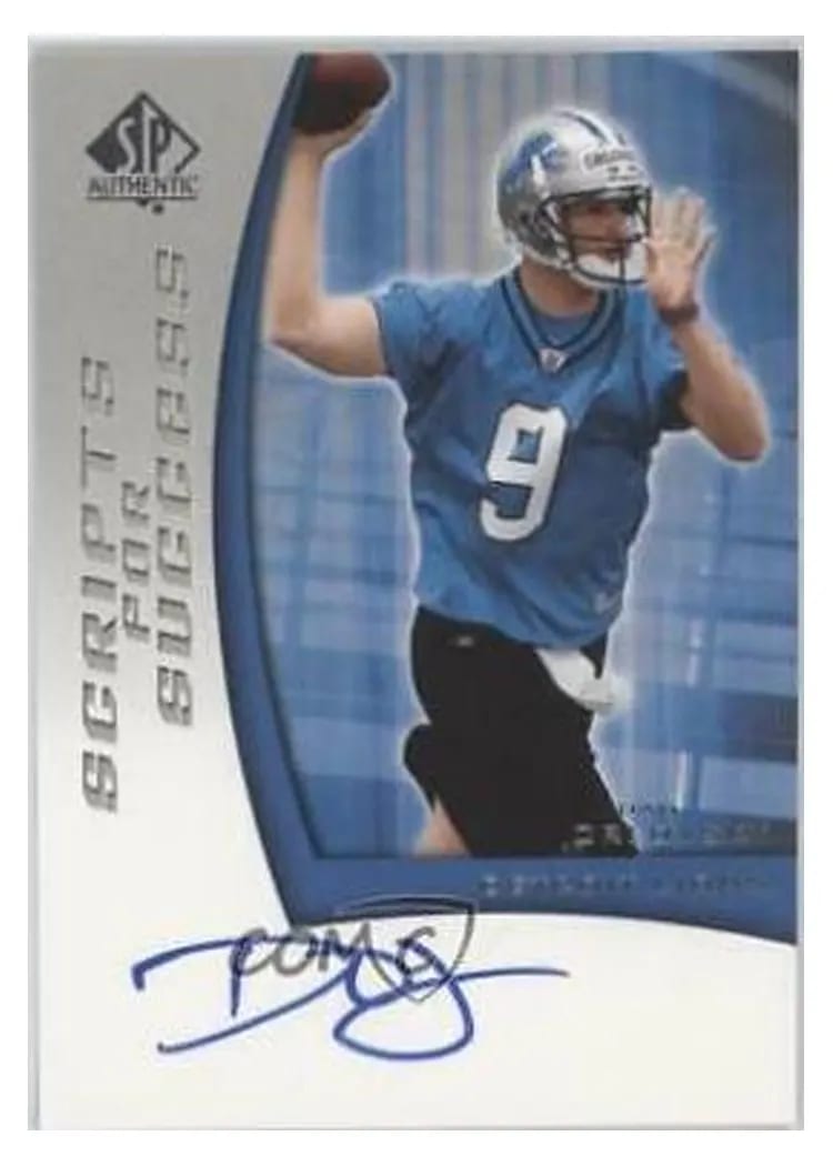 2005 SP Authentic Scripts for Success Autograph Dan Orlovsky #SS-DO card
