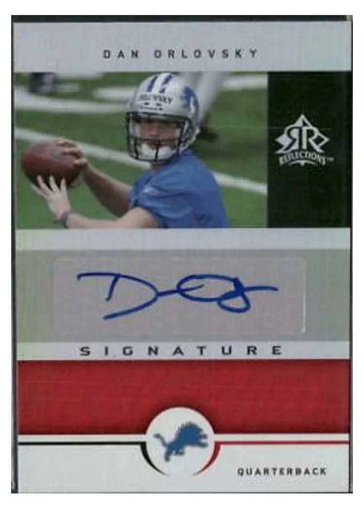 2005 Upper Deck Reflections Signatures Dan Orlovsky #SR-DO card