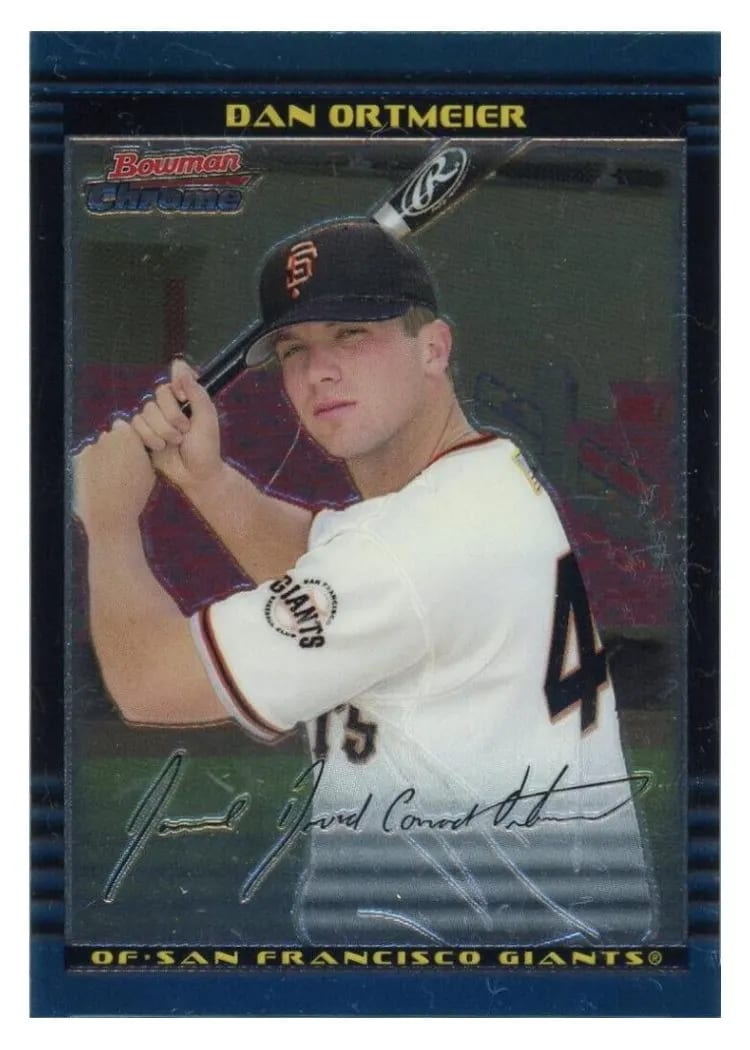 2002 Bowman Chrome Draft Picks Dan Ortmeier #12 card