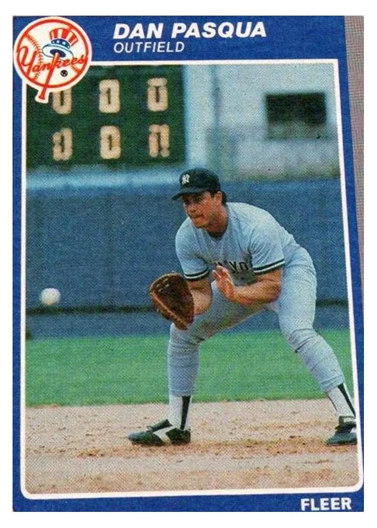 1985 Fleer Update Dan Pasqua #U-86 card