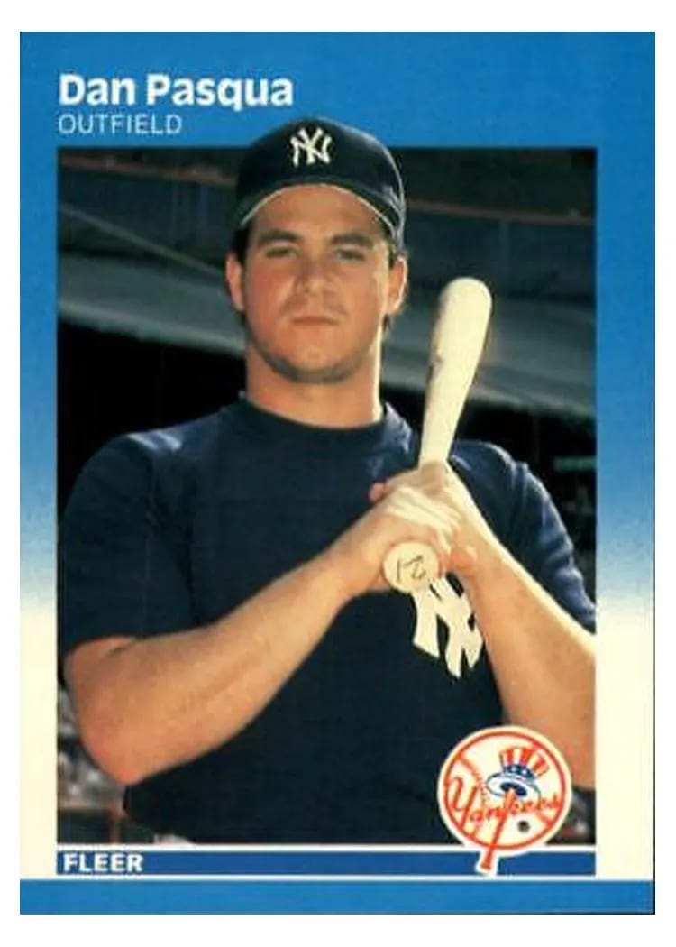 1987 Fleer Dan Pasqua #108 card
